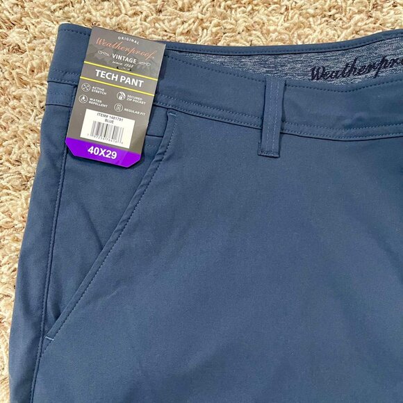 Weatherproof Vintage Men’s Excursion Tech Pants Blue, Size 40x29 (New) - Picture 5 of 14